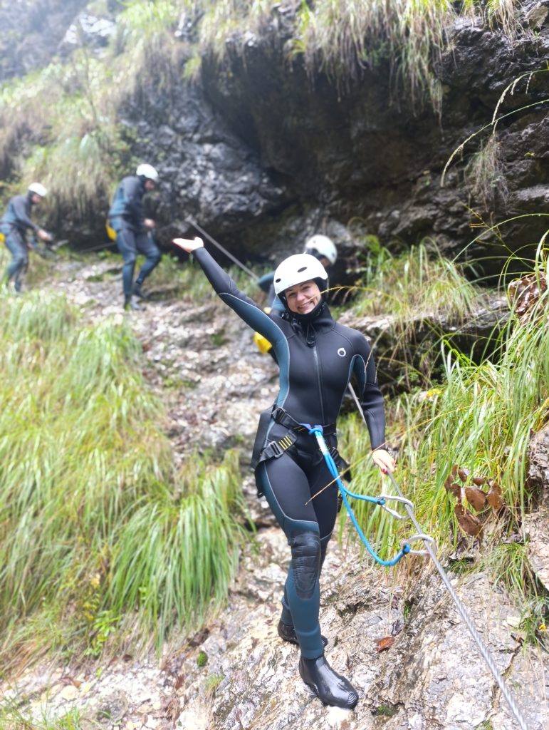 Women having ablast in Susec canyon